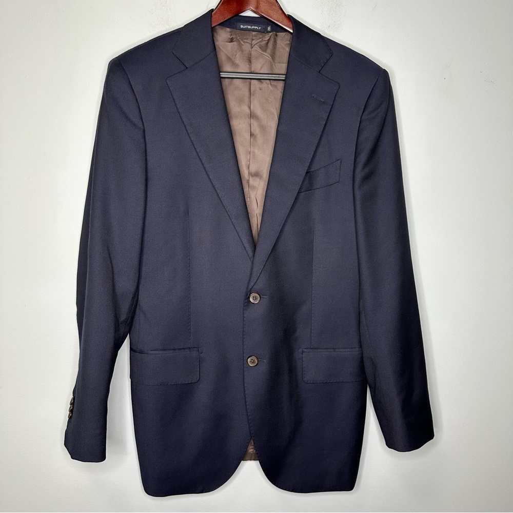 SOLD!!Suitsupply Dark Navy Blue 100% Wool Super 110’s Reda Suit Jacket Blazer